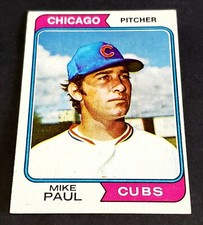 1974 TOPPS ORIGINAL BASEBALL CARD #399 MIKE PAUL CHICAGO CUBS EXCELLENT 