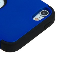iPod Touch 5th 6th 7th Gen -BLUE BLACK High Impact Rugged Armor Hybrid Skin Case