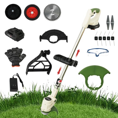 Electric Weed Lawn Edger Eater Cordless Grass String Trimmer Cutter 2* Battery - Picture 5 of 70