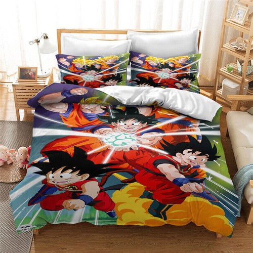 US/EU/AU Size Dragon Ball Z 3D Bedding Set Sheet Quilt Cover Son Goku Otaku Saiy - Picture 12 of 19