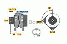 BOSCH REMAN ALTERNATOR - 0986041490