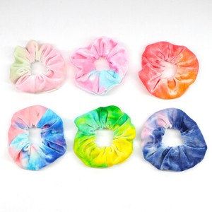 Rainbow-Soft-Velvet-Scrunchies-Tie-dye-Hair-Ring-Rubber-Band-Elastic-Hair-Rope-N