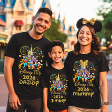 Custom Disney T-Shirt Family Matching Tee Vacation 2026 Mickey Minnie Named Gift