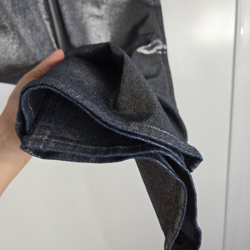 Gap Kids Low Stride Metallic Wide Leg Girls Size 16 Denim Jeans Adjustable Waist - Picture 6 of 14