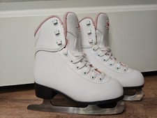 Jackson Skate by Jackson Youth SIZE 1 White Lace-Up Figure Skates LIiKE NEW!