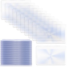100 Pieces Thin Fresnel Lens, Credit Card Size Pocket Magnifier, Magnifying L...