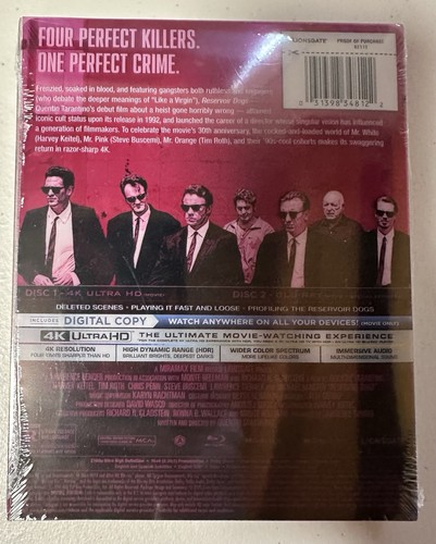 Reservoir Dogs (4K UHD + Blu-ray + Digital) Lionsgate Ltd, Steelbook, New/Sealed - Picture 6 of 6