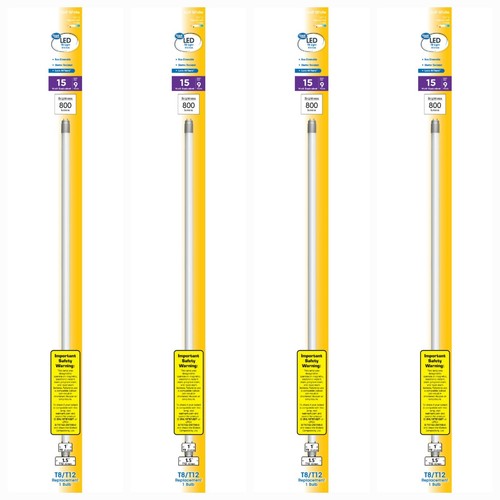 Great Value 4x LED Light Bulb 7W (15W Equivalent) T8 T12 Replacement 800 Lum 🆕 - Picture 1 of 4