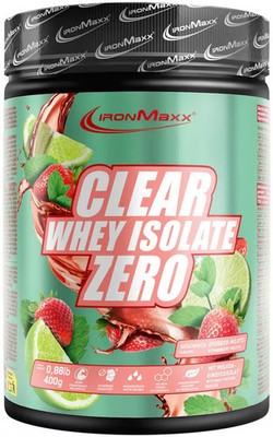 IronMaxx Clear Whey Isolate Zero, 400 g Dose, Strawberry Mojito
