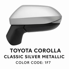 NEW SILVER Mirror fits 20-25 TOYOTA COROLLA SEDAN Power Heat Signal Driver LH