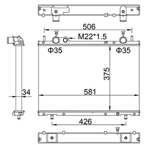 Hart 622 261 KüHler, Motor KüHlung FüR Fiat-image