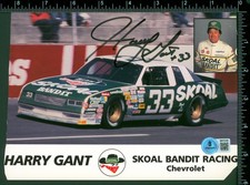 HARRY GANT Signed Skoal Bandit Racing Car 33 Chevrolet Promo Photo BAS