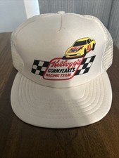 Vintage Kelloggs Corn Flakes Racing Team Mesh Trucker Snapback Hat Cap NASCAR