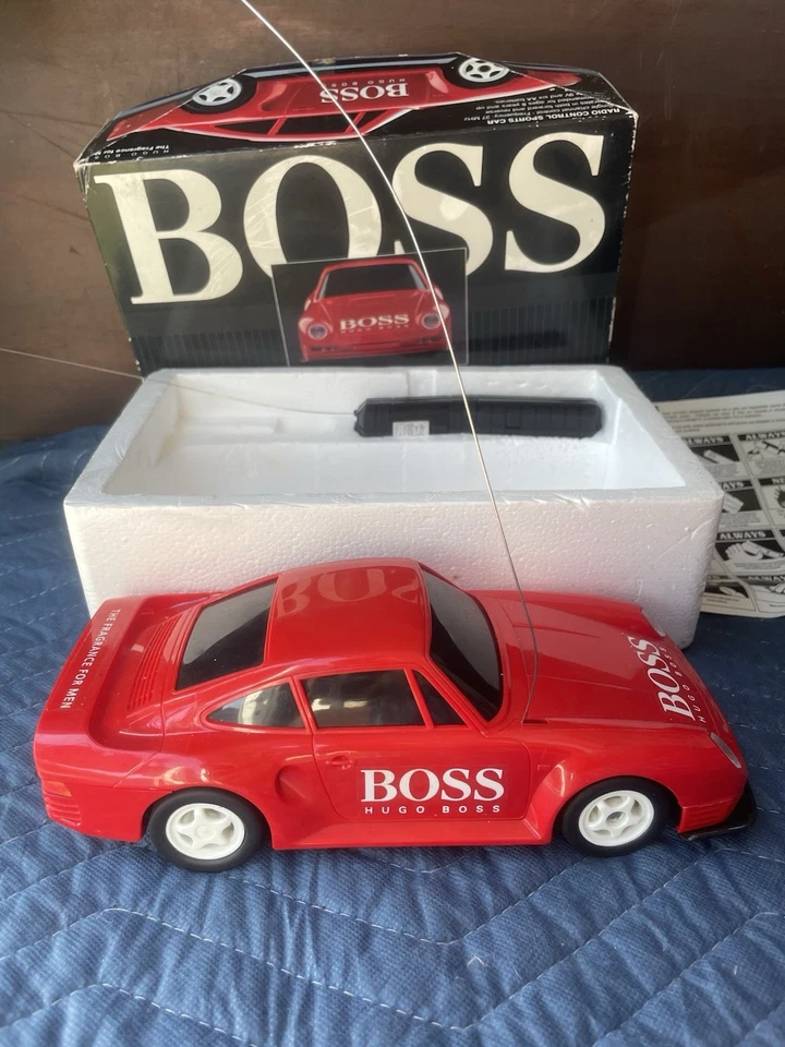 Vintage Hugo Boss Porsche 959 Race Car Radio Controlled Car RC New In Box - Image 2 of 4