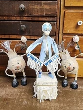 3 BETHANY LOWE Frosty Winter Chilly Icicles VIRGINIA BETOURNE Paper Mache READ