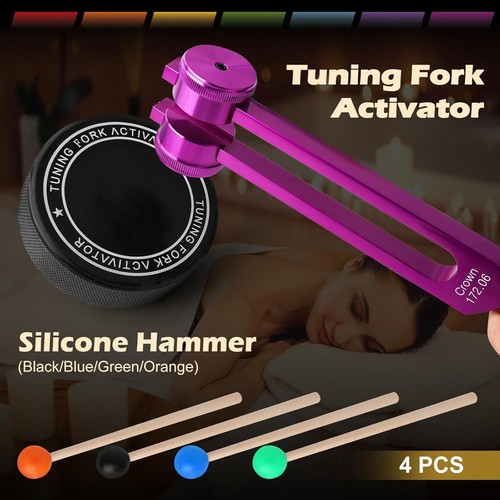 Chakra Tuning Forks Set for Healing, 7 Chakra+1 Soul Purpose Weighted Tuning... - Picture 3 of 7