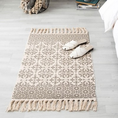 The Seeker beige waschbarer Teppich, kleine Fläche 60 x 90 cm (rechteckig), 