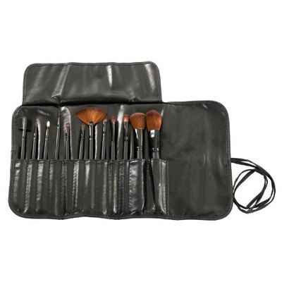 MASH 12pc Studio Pro Makeup Make Up Cosmetic Brush Set Kit w/ Leather Case -