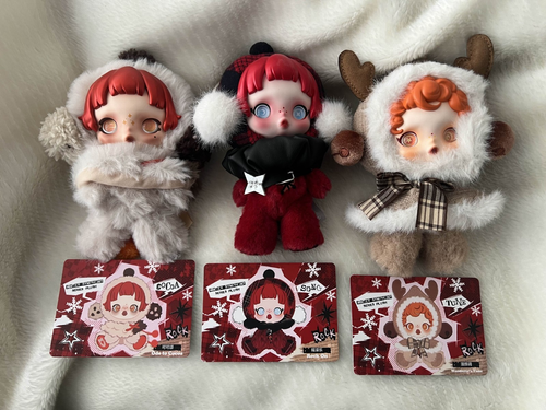 Pop Mart SKULLPANDA Winter Symphony Series Plush Doll Cocoa Song Tune