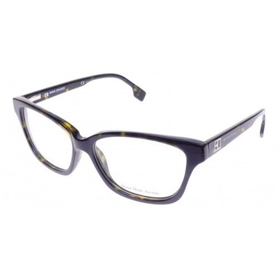 BOSS Orange Brille Herren Damen  Havanna Rechteckig BO0008 Kunststoff