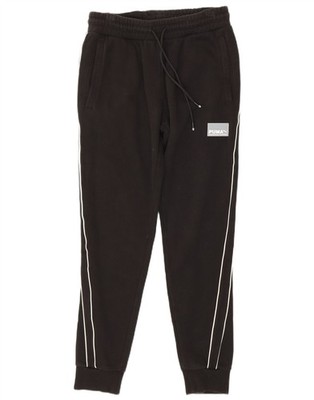 PUMA Mens Tracksuit Trousers Joggers Small  Black Cotton SB18