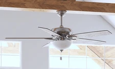 Harbor Breeze Cooperstown 62" Ceiling Fan – Brushed Nickel, LED Light