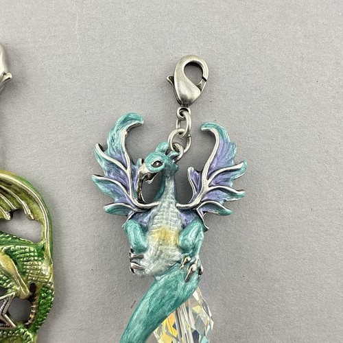 Kirks Folly Drache Charms Set 2 Emaille Magie Kristall Flügel Targaryen Stern D&D - Bild 7 von 13