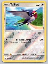 POKEMON TAILLOW GUARDIANS RISING 103/145 REVERSE HOLO COMMON LP A25867 FREE S&H