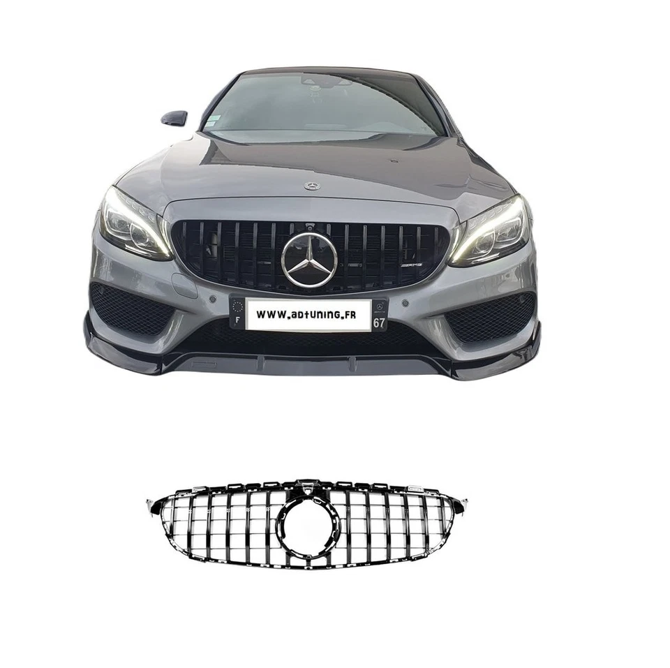 Calandre look AMG GT noir brillant MERCEDES classe C W205 phase 1 de 01/2014 - Photo 1/1