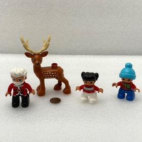 LEGO DUPLO Figures Santa Reindeer Boy Girl from Santa's Winter Holiday Set 10837
