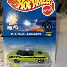 Vintage 1998 Hot Wheels #523 1970 '70 Plymouth Barracuda Lime 16322 Muscle Car