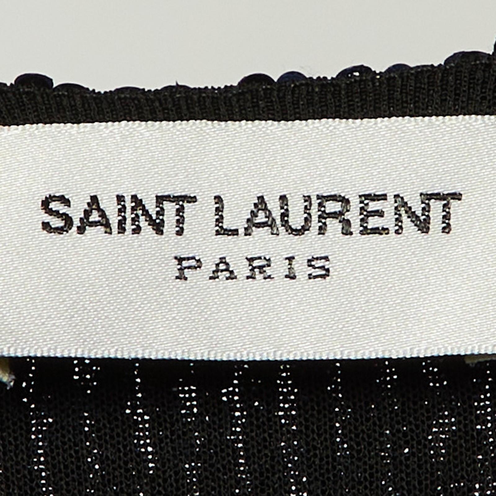 Canotta Saint Laurent Paris nera con paillettes M