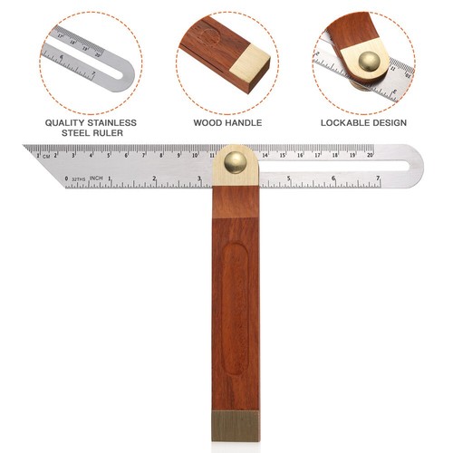 Bevel Angle Ruler Measurement Tool for Woodworking T Bevel Angle Finder T- Bevel Ruler ...
