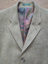 Lauren Ralph Lauren Blazer 44R Brown Herringbone 100 Wool Canada Union Made '98