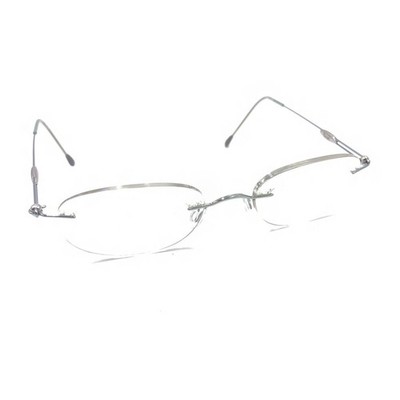 Silhouette M7436 /40 6071 Light Green Silver Rimless Eyeglasses Frames Titanium