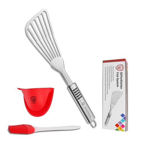 Stainless Steel Fish Spatula with 1.2mm Thick Blade - Multipurpose Turner for... - Picture 8 of 9