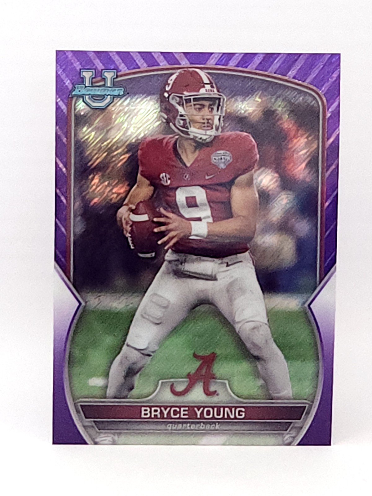 2022 Bowman University Chrome - Bryce Young #1 Purple Shimmer Refractor (RC)