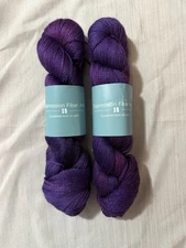 2 Skeins Of Expression Fiber Arts Yak Silk Lace Yarn, Color Is Eros