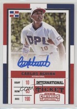 2017 Panini Contenders Draft Picks International Ticket CARLOS AGUIAR Auto 7fr