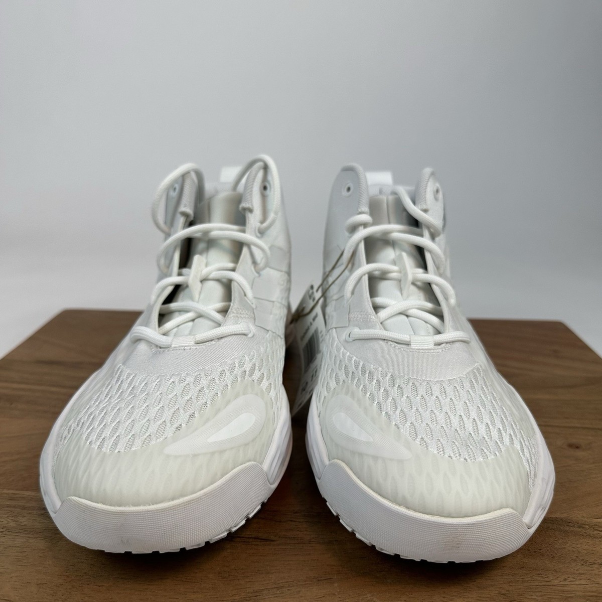New NWB Mens Adidas Exhibit A Mid White Basketball Shoes  display picture 1