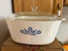 Corning Ware Blue Cornflower 2 1/2 Quart P-2-1/2-B Casserole Dish with Lid RARE