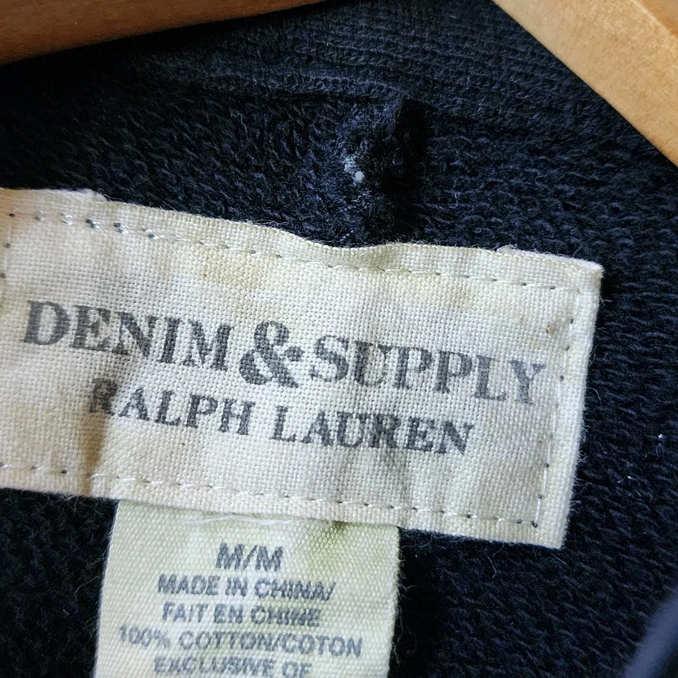 Chaqueta Blazer Ralph Lauren Denim Supply Peplum Grande Militar Y2K Negra De Colección Foto 4 de 4