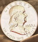 1963 Franklin Half Dollar   Visible Bell Lines — photo 2