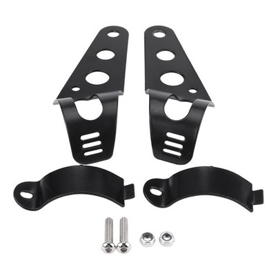 35-43mm Motorrad Scheinwerfer Halterung Gabel Rohr Clamp Kit Schwarz Für Chopper