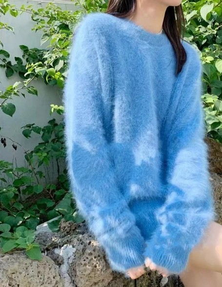 46 FARB. 90 ANGORA Wolle Pullover SKI Pure Wool Knit Sweater Jumper