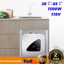 1500W 8L Electric Instant Hot Water Heater Storage Tank Bathroom Sink Adjustment