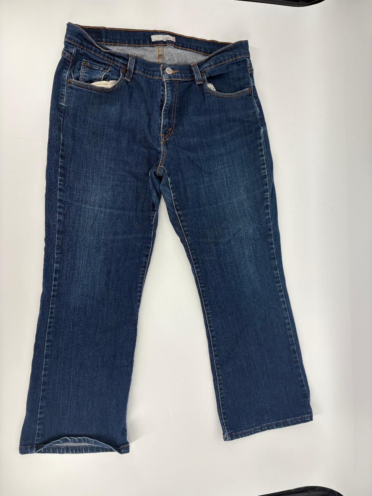 Levi's 529 Dark Blue Denim Jeans Women's Size 16 Short image 4
