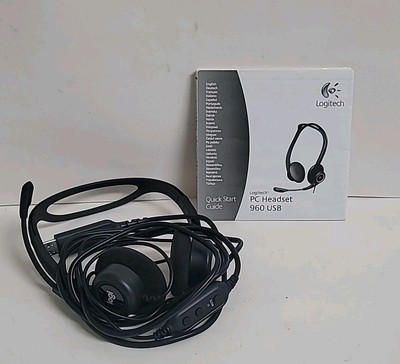 Logitech 960 USB Computer Headset Over-the-Head Black (981-000100) 