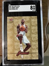 2007-08 Fleer Ultra Gold Medallion LeBron James #28 SGC 8