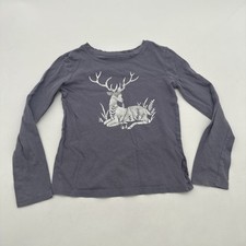 Gap Kids Long Sleeve Shirt Youth Girls S Purple Graphic Print .. 26018